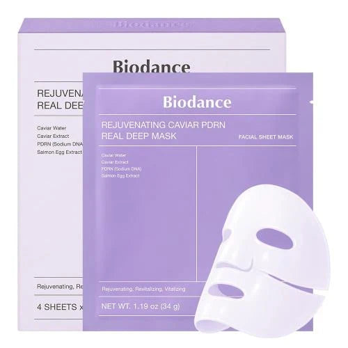 BIODANCE Rejuvenating Caviar PDRN Real Deep Mask – Masques Premium x4
