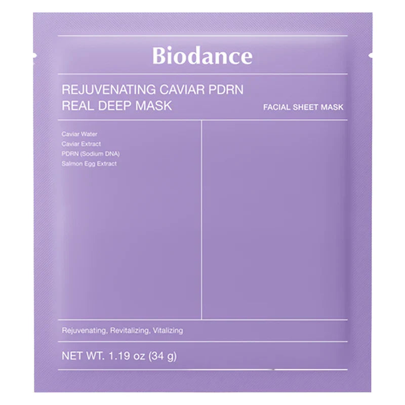 BIODANCE Rejuvenating Caviar PDRN Real Deep Mask – Masques Premium x4